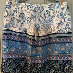 Loft Petites lined printed skirt